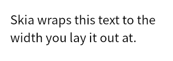 A paragraph wrapped to 300 pixels
